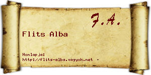 Flits Alba névjegykártya